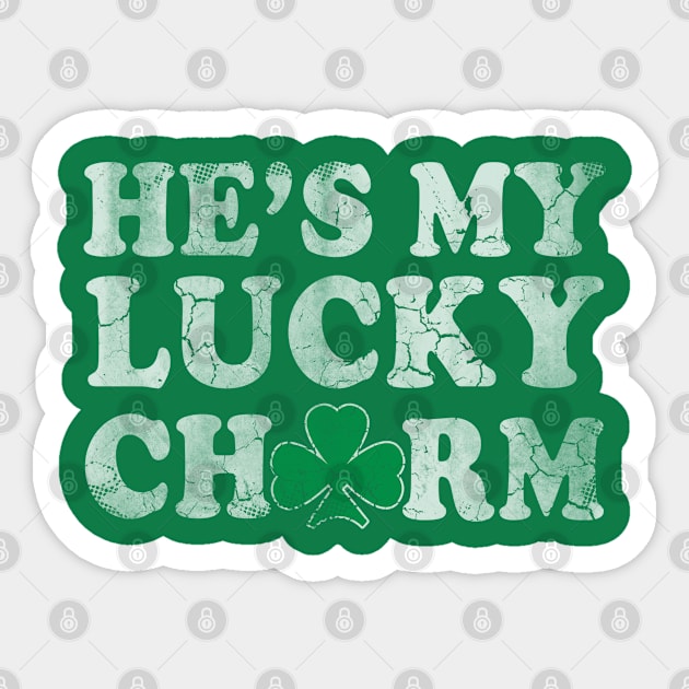 Hes My Lucky Charm Couples St Patricks Day Sticker by E